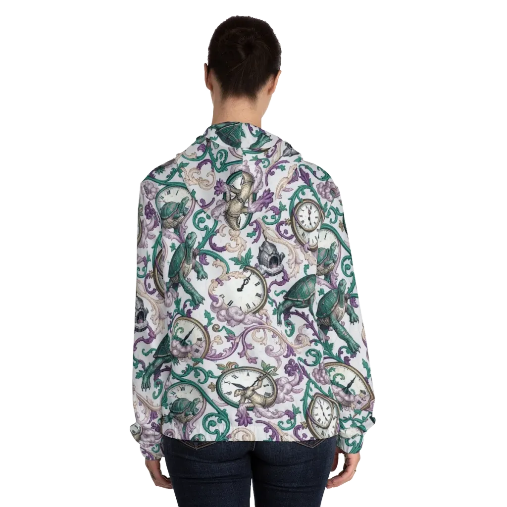 Chronicle Garden on Women's Full-Zip Hoodie — Back On Person
