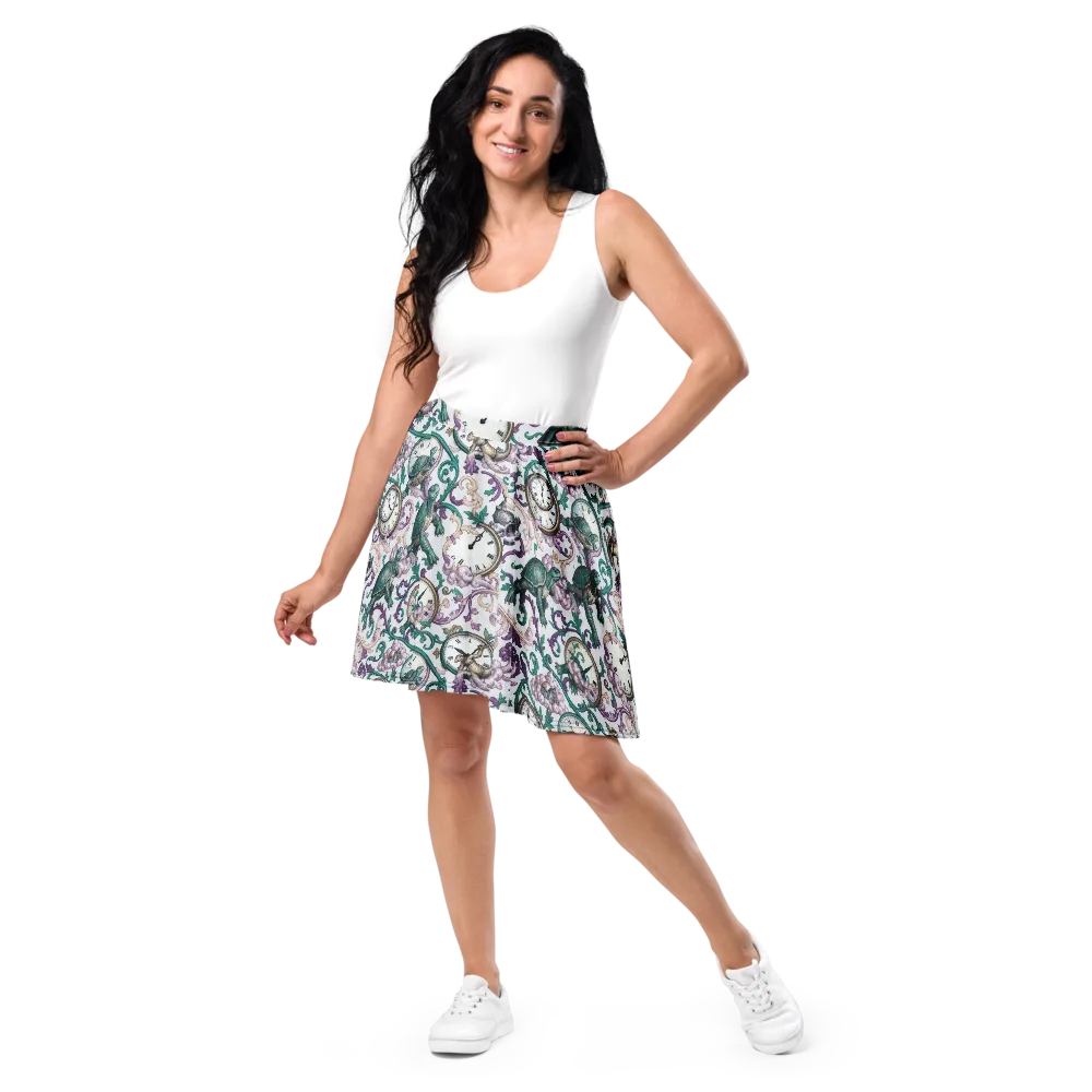 Chronicle Garden on Skater Skirt — Front
