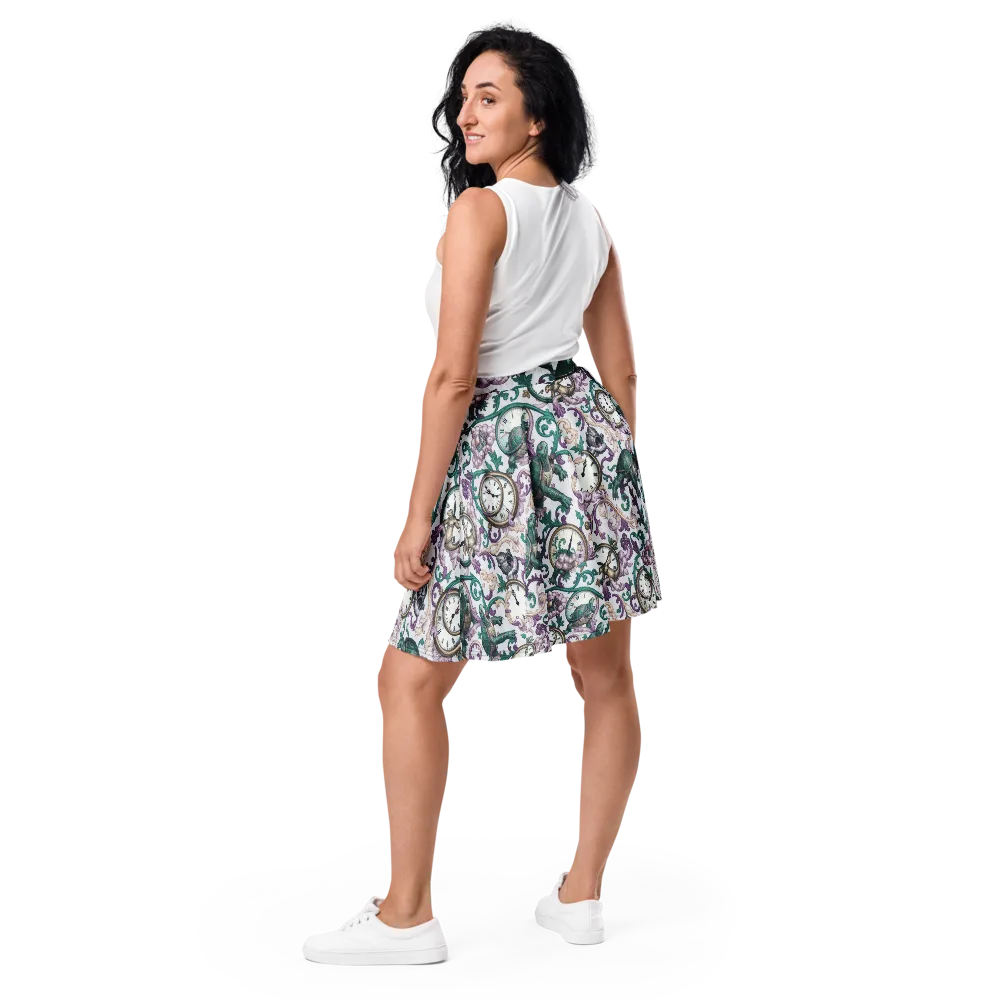Chronicle Garden on Skater Skirt — Back