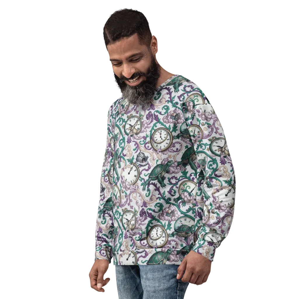 Chronicle Garden on Sweatshirt — Left Front