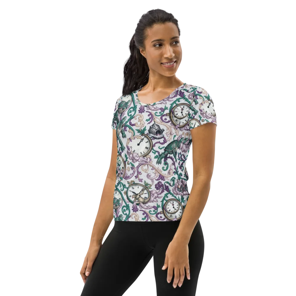 Chronicle Garden on Women's Athletic T-Shirt — Left
