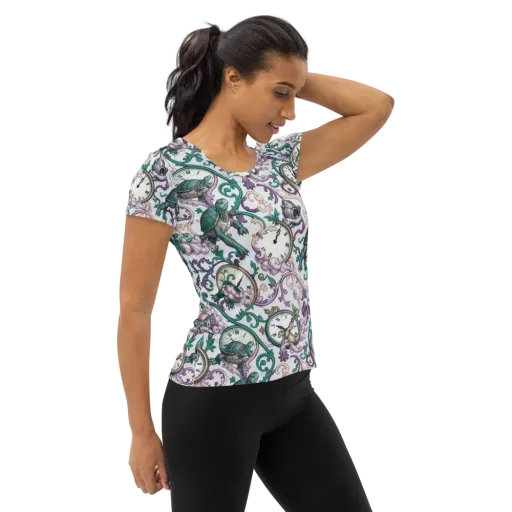 Chronicle Garden on a Women's Athletic T-Shirt