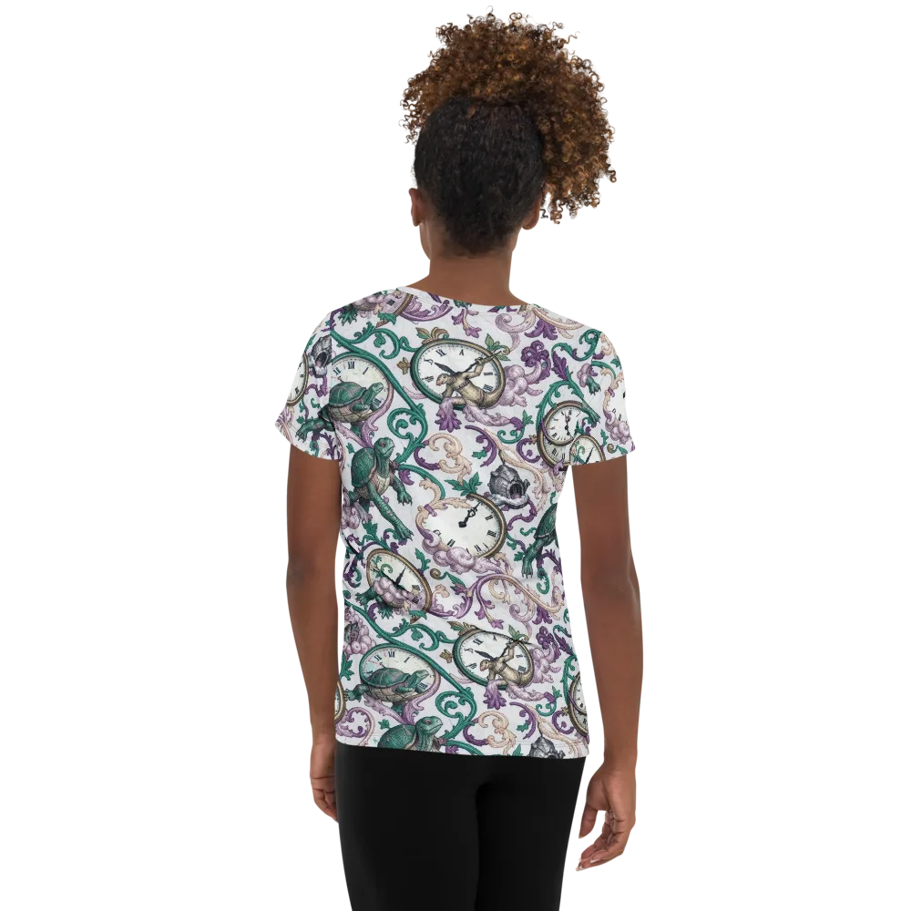 Chronicle Garden on Women's Athletic T-Shirt — Back