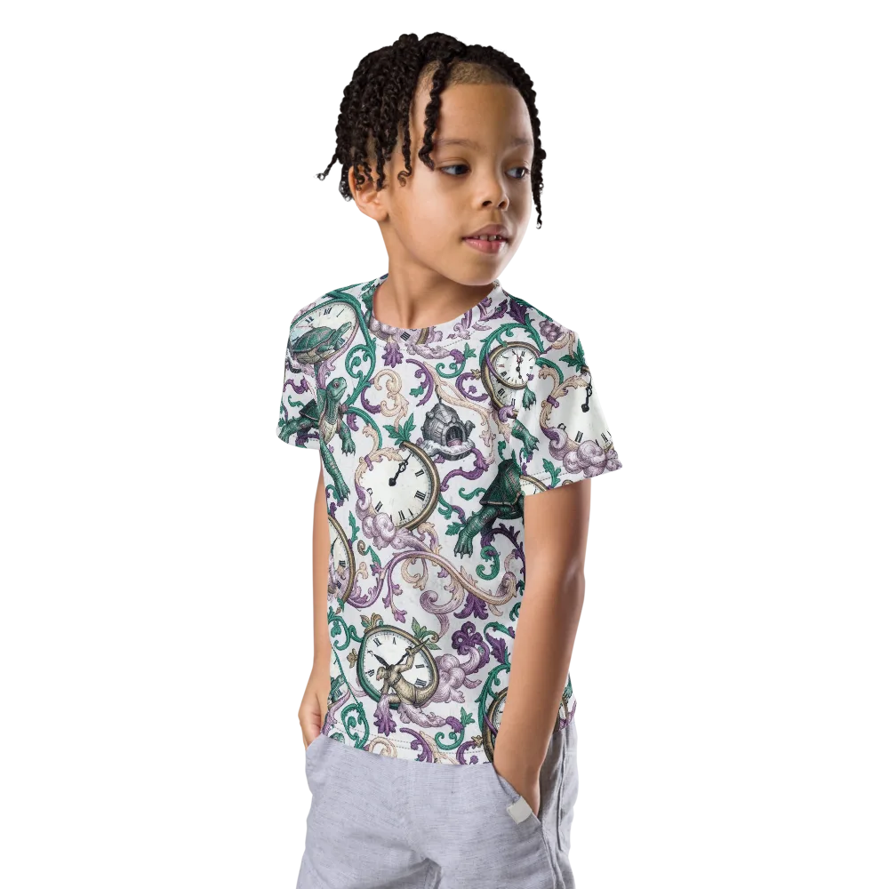 Chronicle Garden on Kids Crew Neck T-Shirt — Left Front