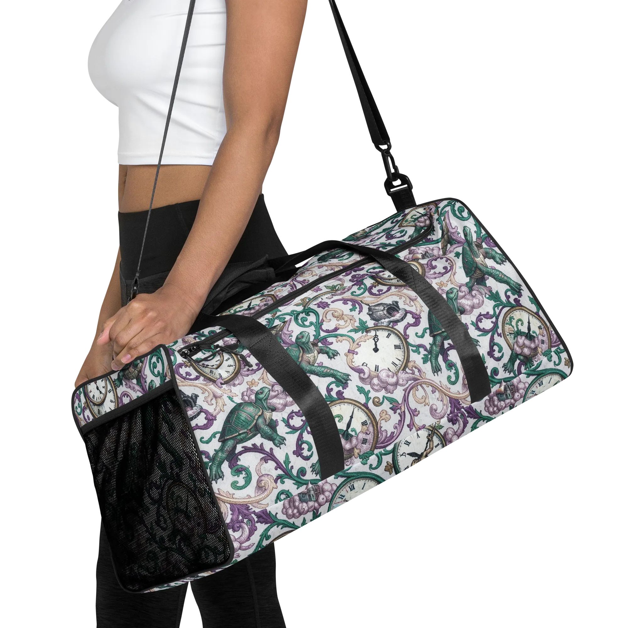 Chronicle Garden on Duffle Bag — Front