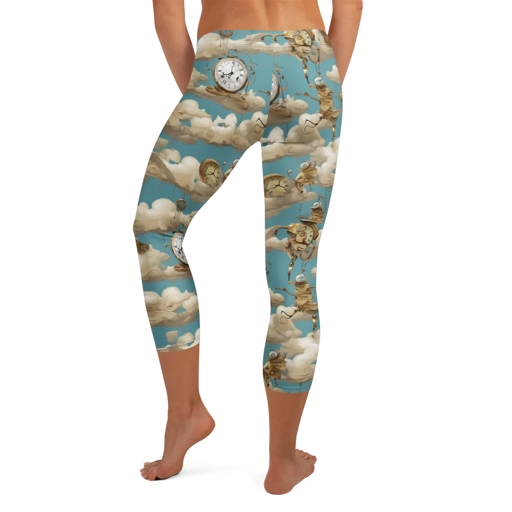 Cloudwork Clockwork on Capri Leggings — Back