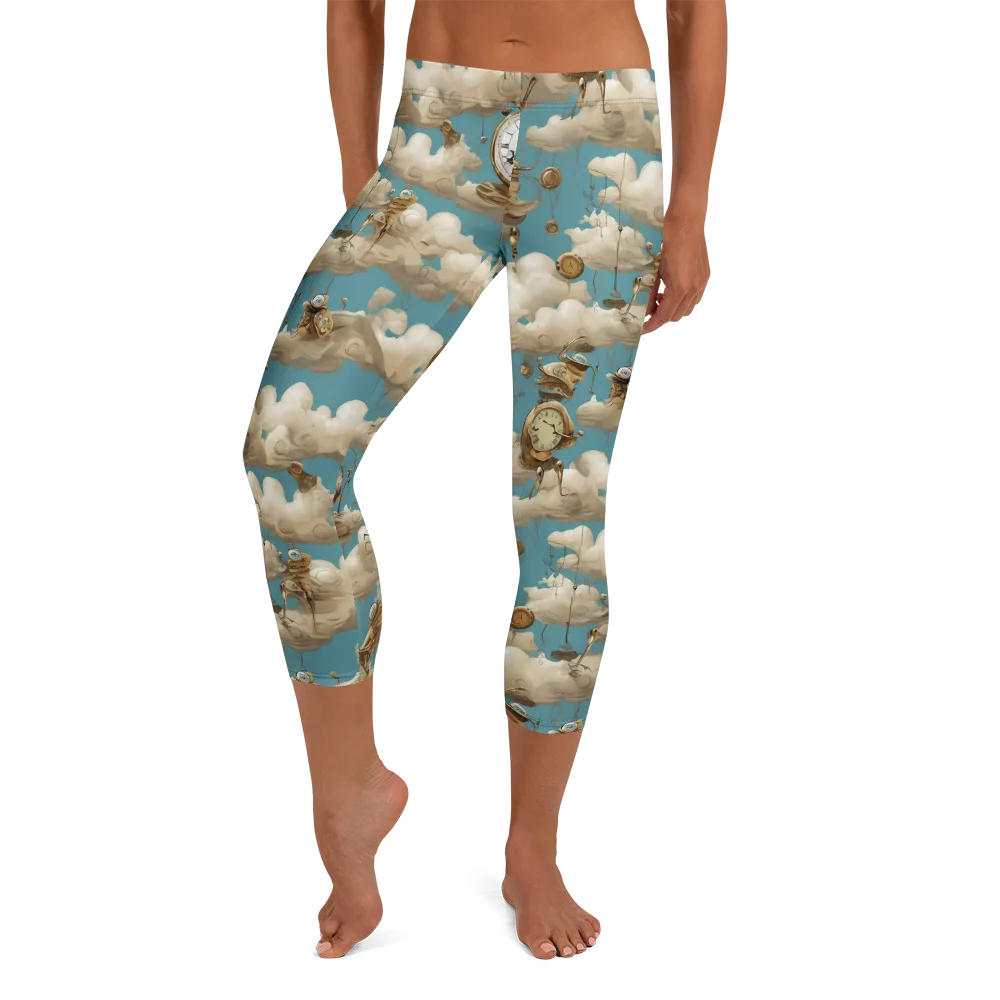 Cloudwork Clockwork on Capri Leggings — Front