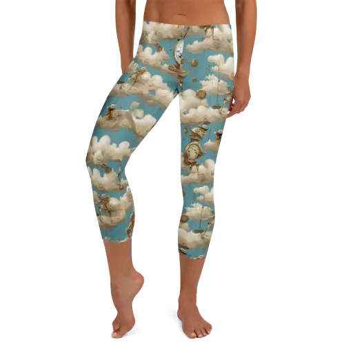 Cloudwork Clockwork on a Capri Leggings