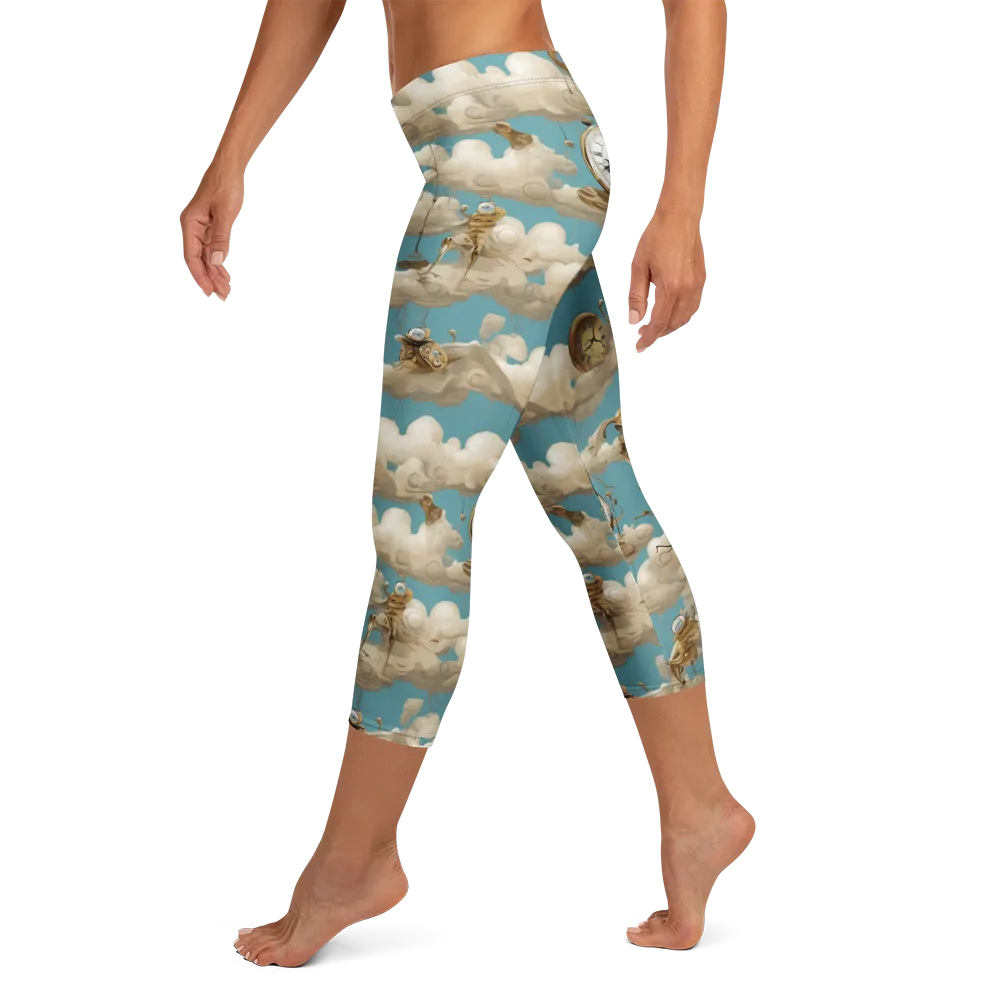 Cloudwork Clockwork on Capri Leggings — Left