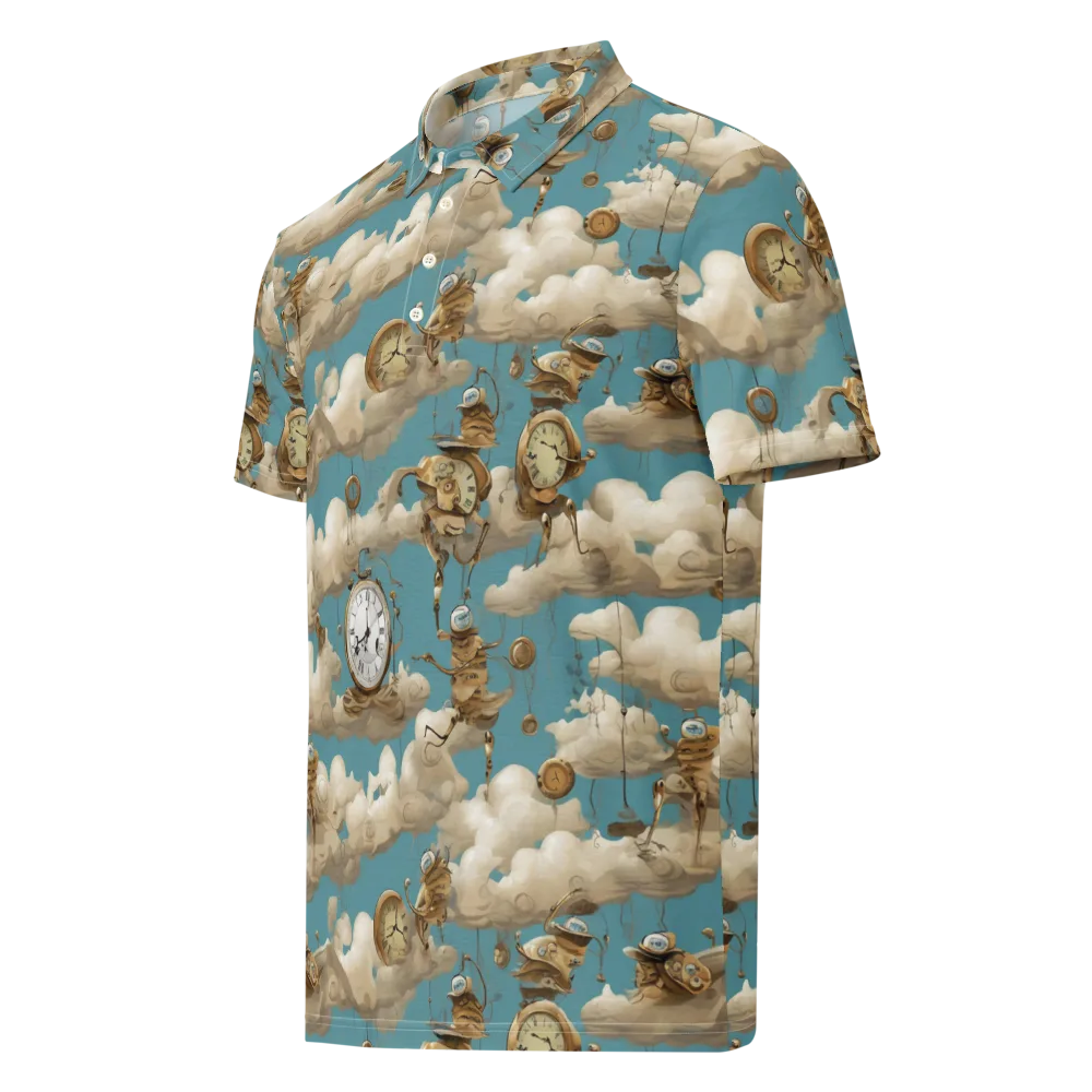 Cloudwork Clockwork on Men's Slim Fit Polo Shirt — Left Front