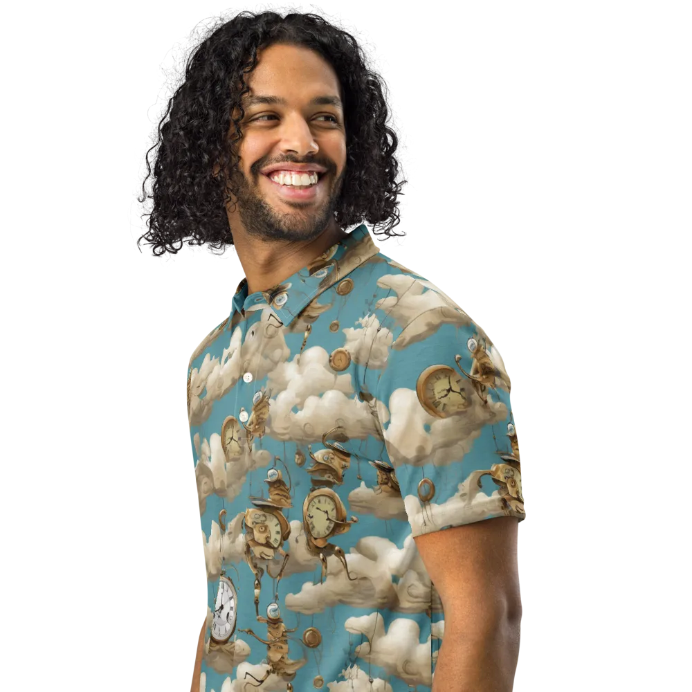 Cloudwork Clockwork on Men's Slim Fit Polo Shirt — Left Front