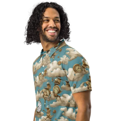 Cloudwork Clockwork on a Men's Slim Fit Polo Shirt