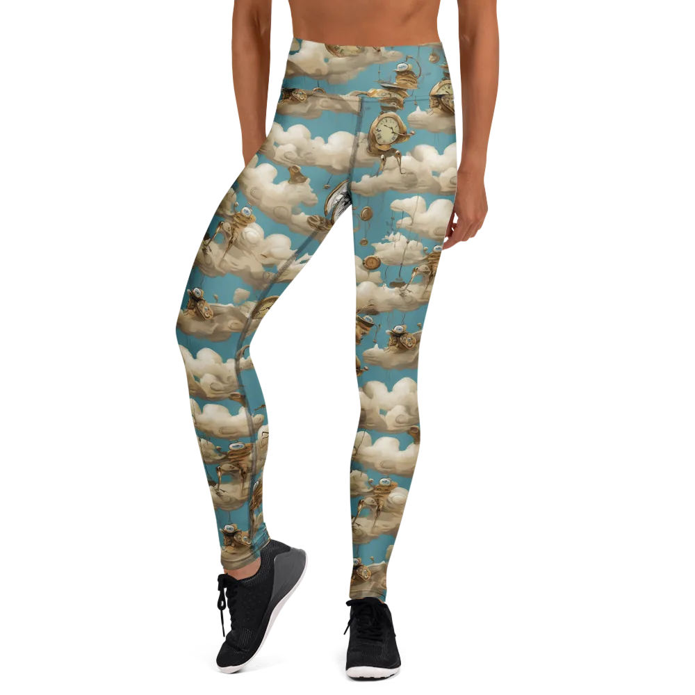 Cloudwork Clockwork on Yoga Leggings — Front