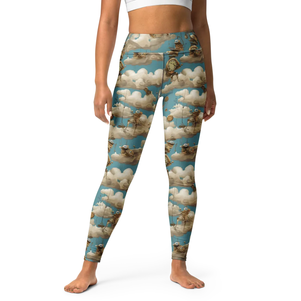 Cloudwork Clockwork on Yoga Leggings — Front