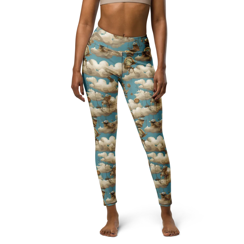 Cloudwork Clockwork on Yoga Leggings — Front