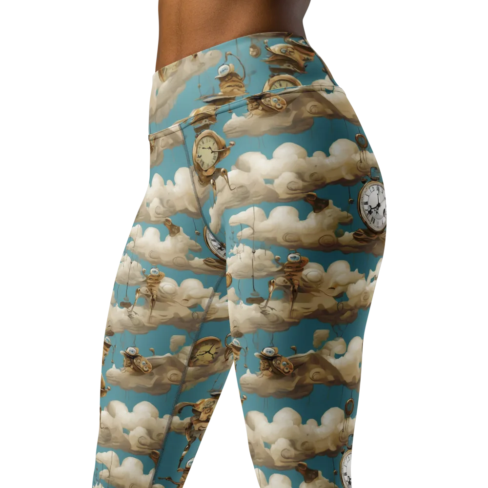 Cloudwork Clockwork on Yoga Leggings — Left Front