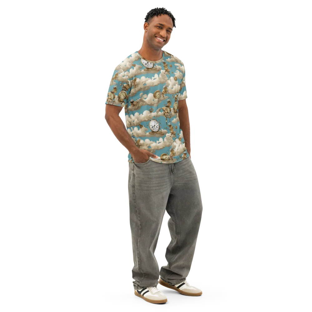 Cloudwork Clockwork on Men's Cotton Crew Neck T-Shirt — Right Front