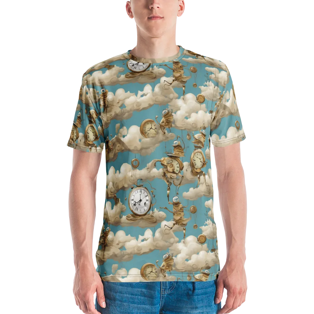 Cloudwork Clockwork on Men's Crew Neck T-Shirt — Front