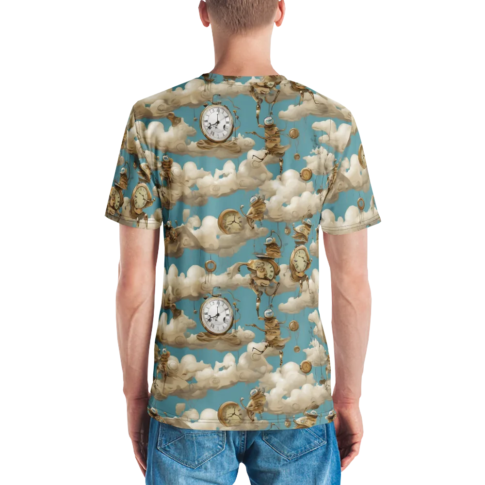 Cloudwork Clockwork on Men's Crew Neck T-Shirt — Back