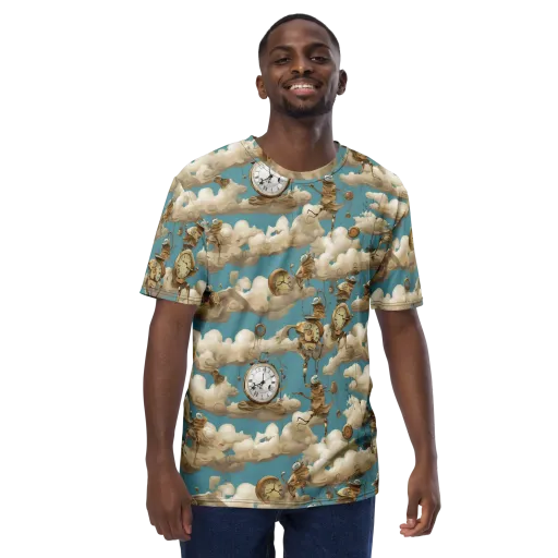 Cloudwork Clockwork on a Men's Crew Neck T-Shirt