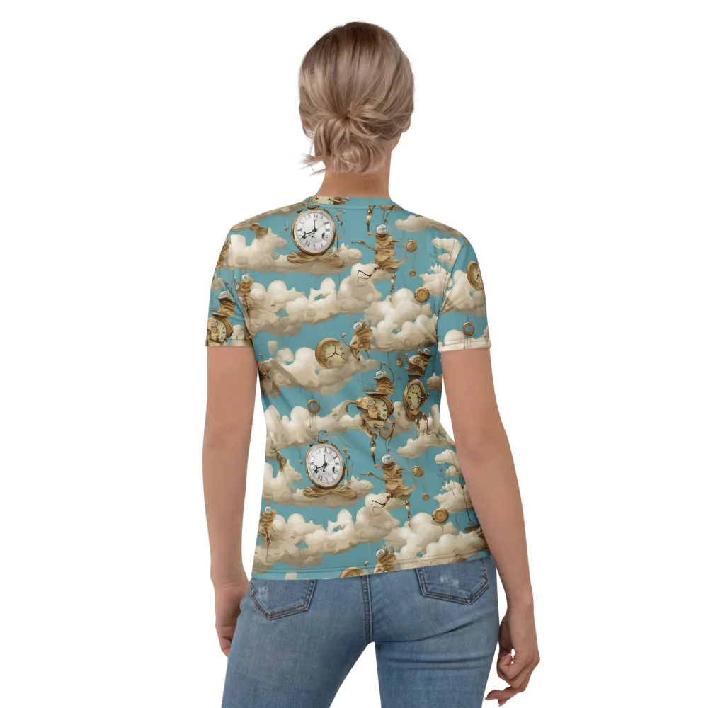 Cloudwork Clockwork on Women's Crew Neck T-Shirt — Back