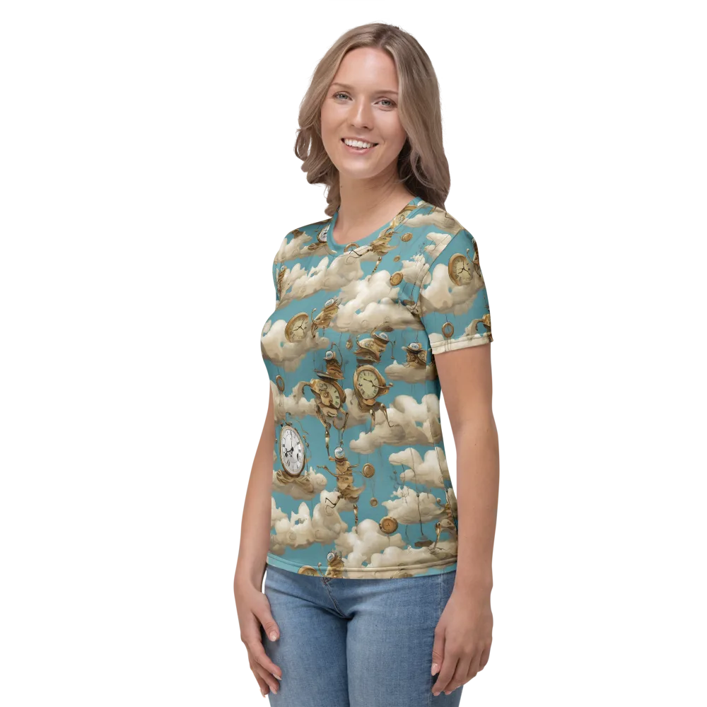 Cloudwork Clockwork on Women's Crew Neck T-Shirt — Left