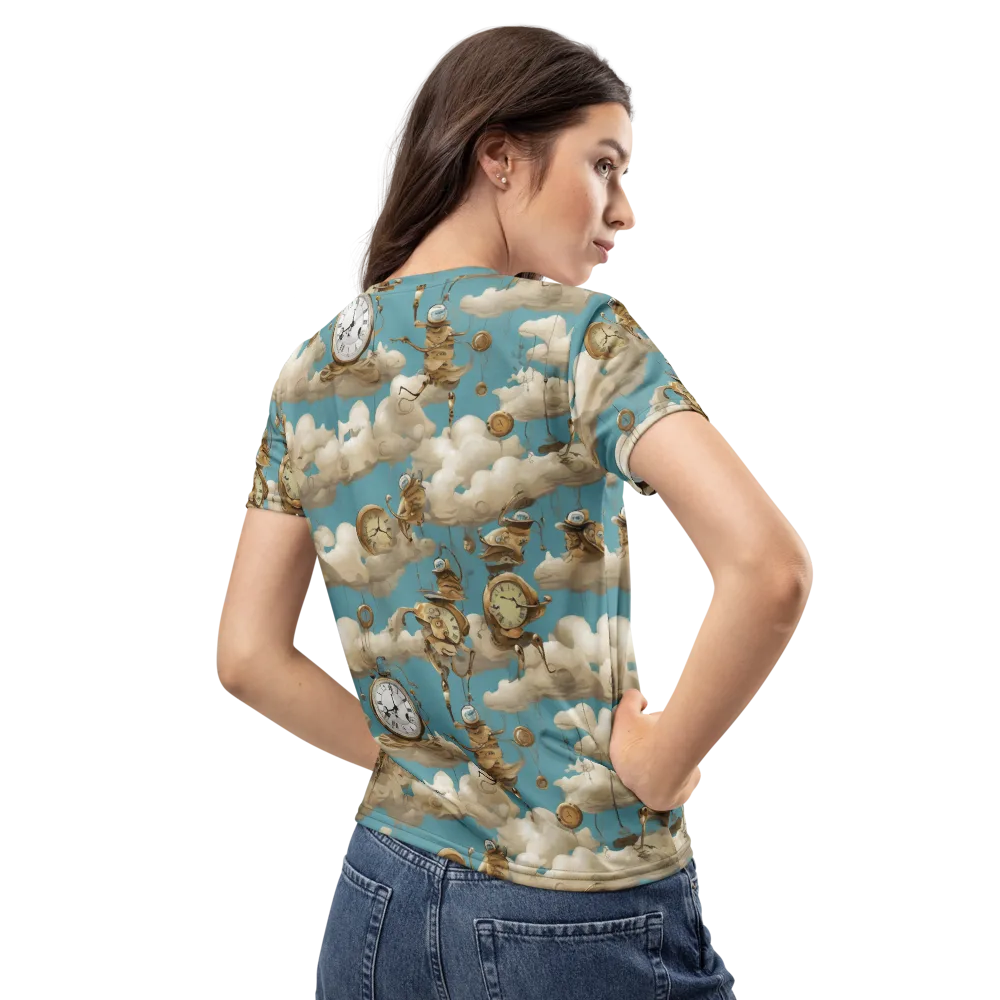 Cloudwork Clockwork on Women's Crew Neck T-Shirt — Back