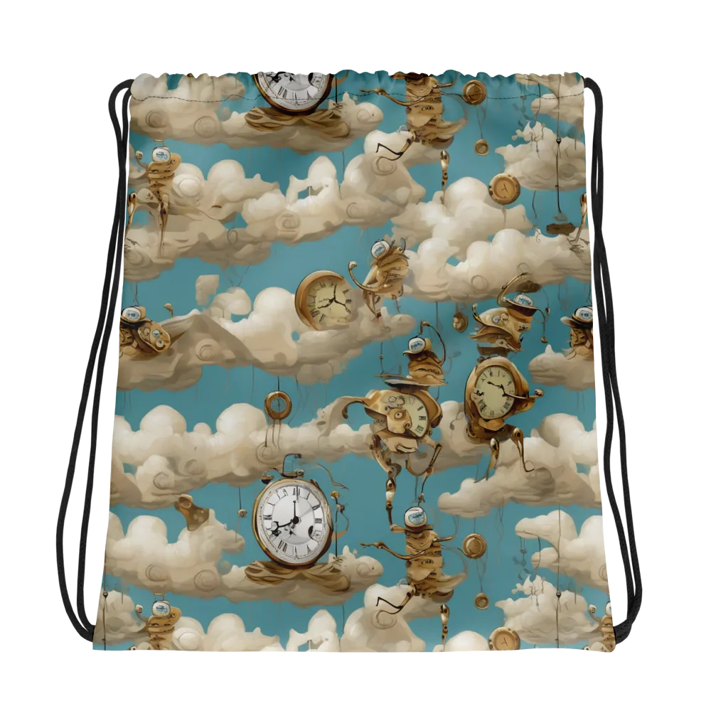 Cloudwork Clockwork on Drawstring Bag — Photo