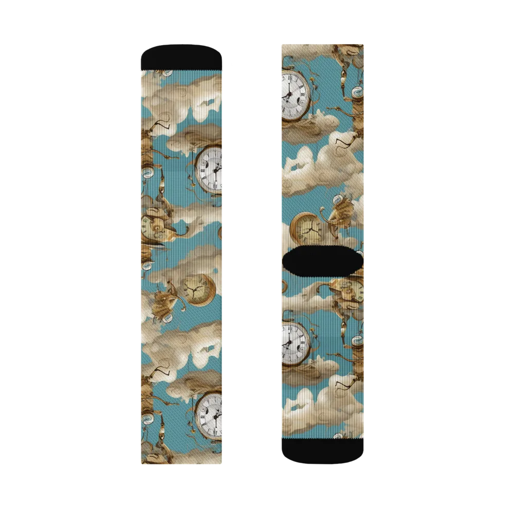 Cloudwork Clockwork on Socks — Right Sock