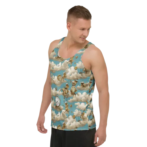 Cloudwork Clockwork on a Men's Tank Top