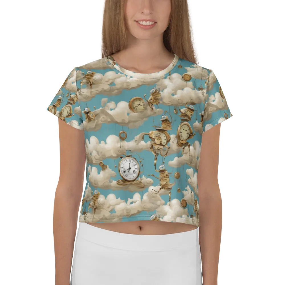 Cloudwork Clockwork on Crop Tee — Front