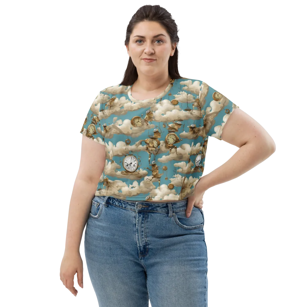 Cloudwork Clockwork on Crop Tee — Front
