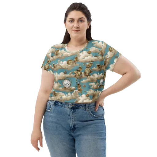 Cloudwork Clockwork on a Crop Tee
