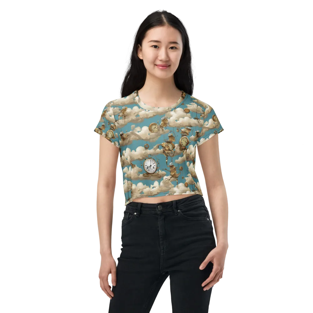 Cloudwork Clockwork on Crop Tee — Front