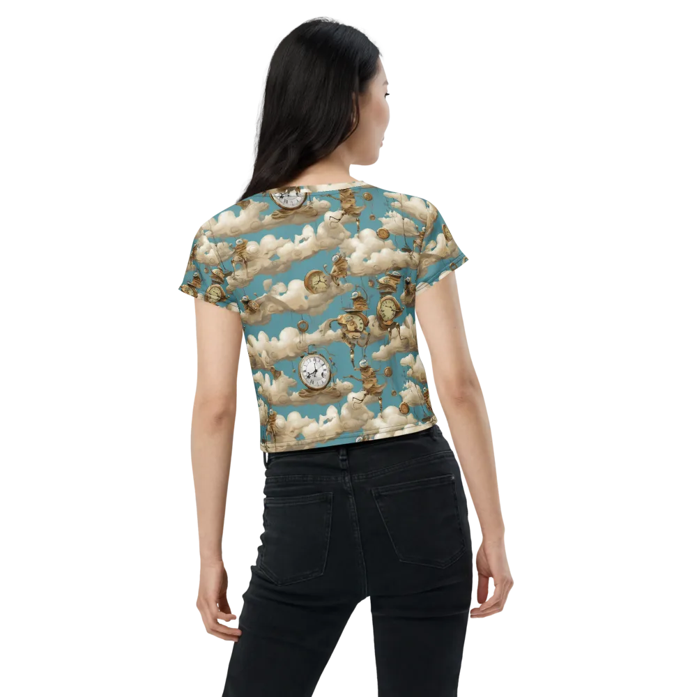 Cloudwork Clockwork on Crop Tee — Back