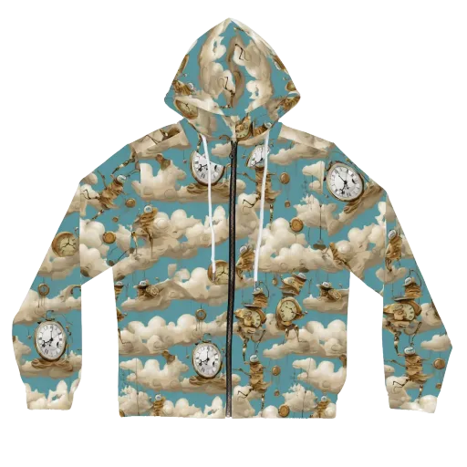 Cloudwork Clockwork on a Women's Full-Zip Hoodie