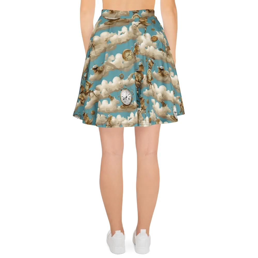 Cloudwork Clockwork on Skater Skirt — Back