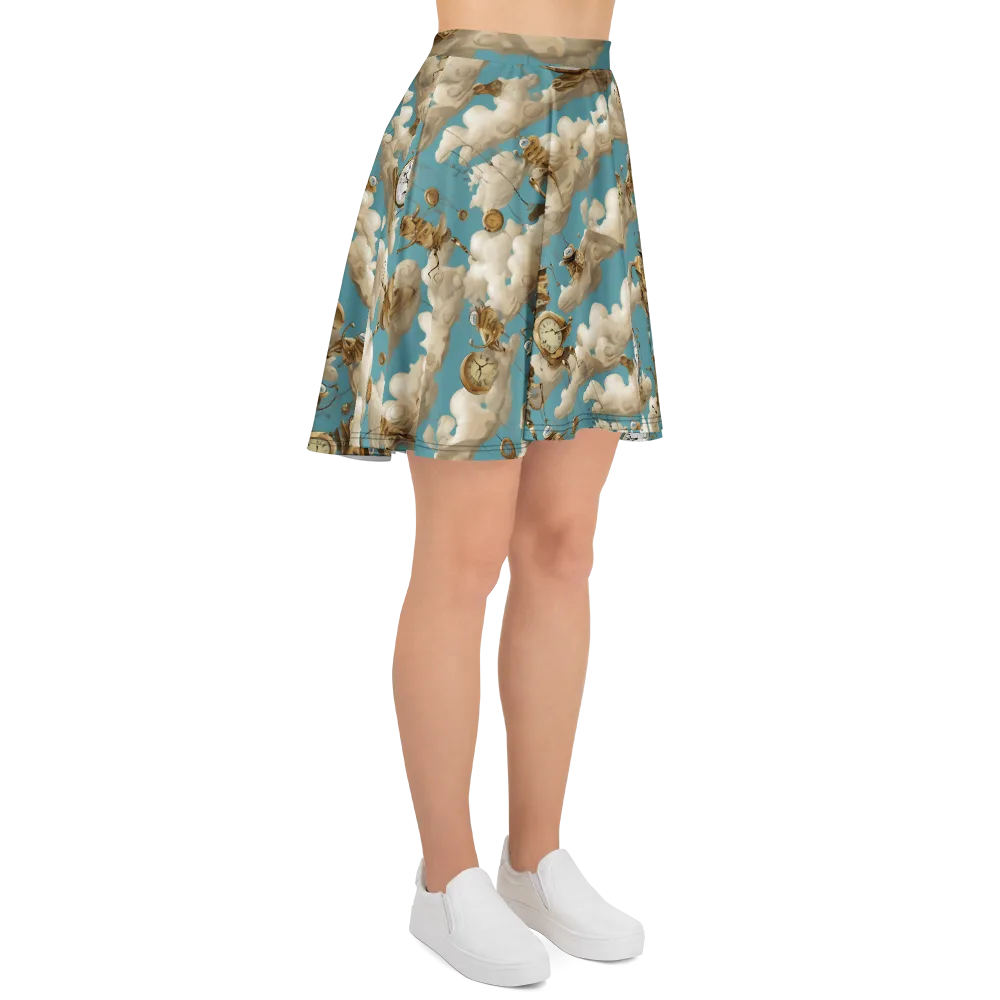Cloudwork Clockwork on Skater Skirt — Right