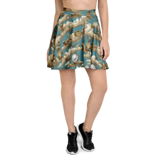 Cloudwork Clockwork on a Skater Skirt