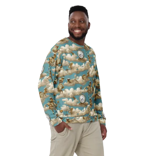 Cloudwork Clockwork on a Sweatshirt