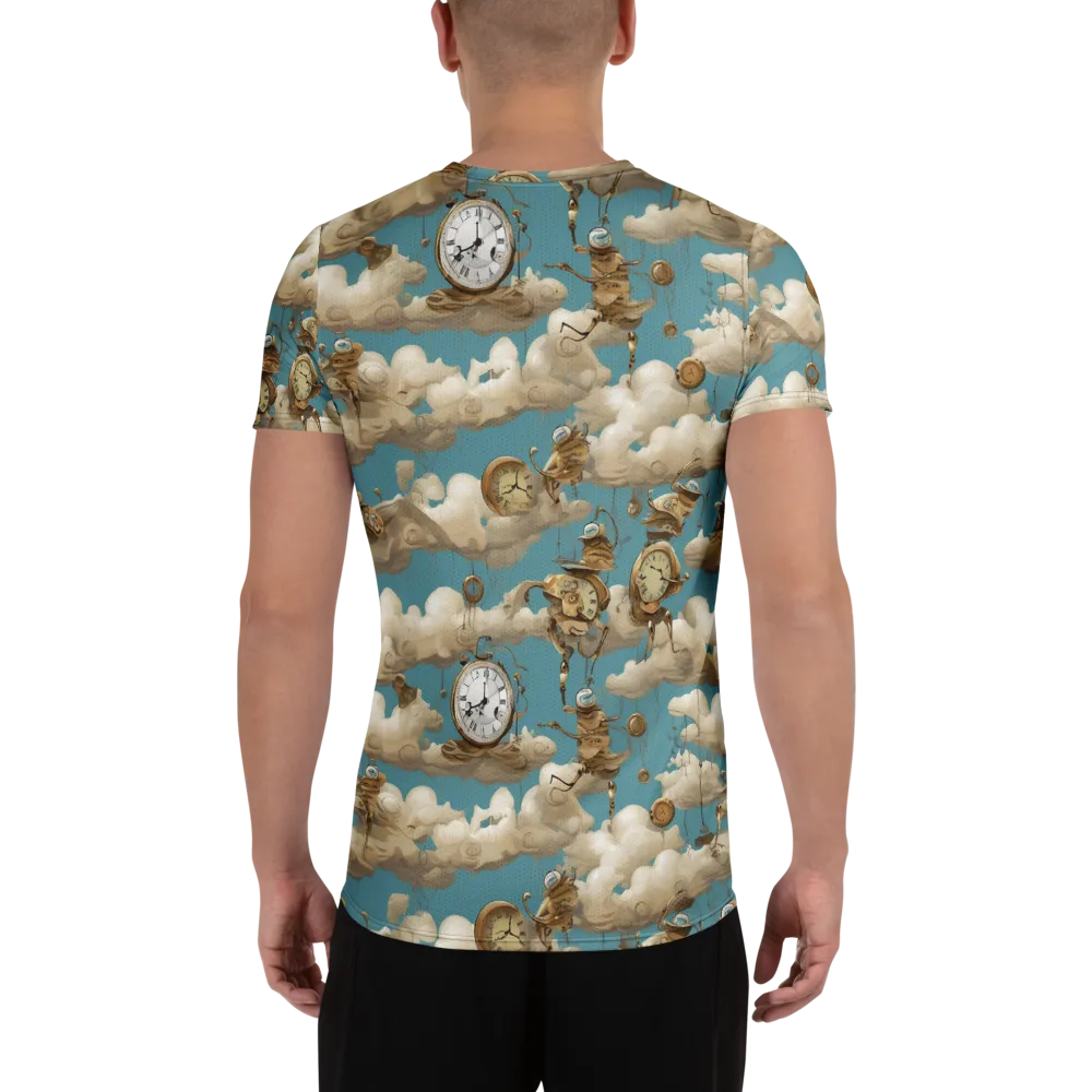 Cloudwork Clockwork on Men's Athletic T-Shirt — Back