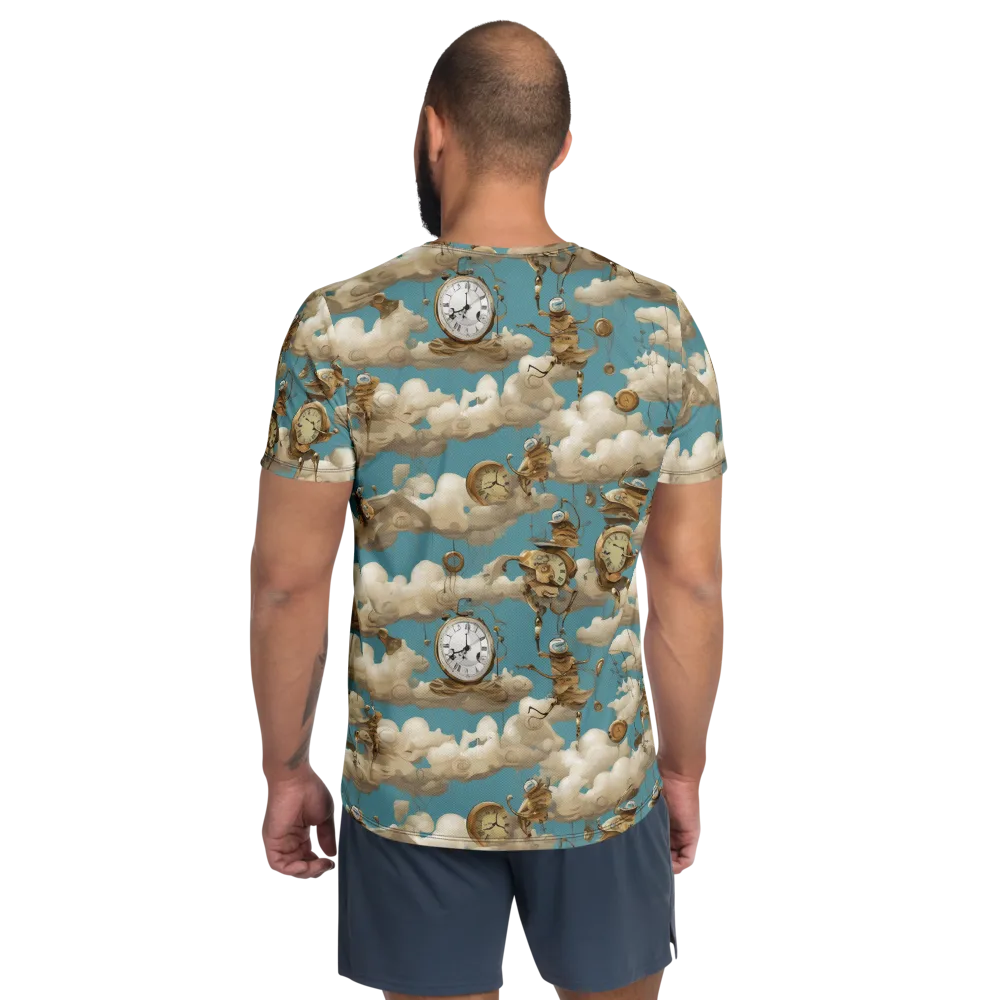 Cloudwork Clockwork on Men's Athletic T-Shirt — Back