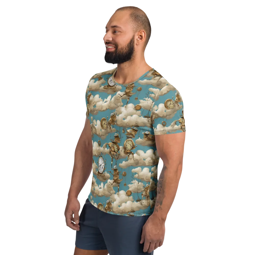 Cloudwork Clockwork on Men's Athletic T-Shirt — Left