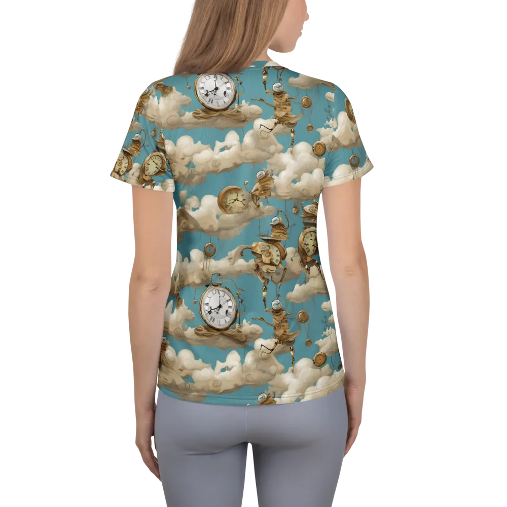 Cloudwork Clockwork on Women's Athletic T-Shirt — Back