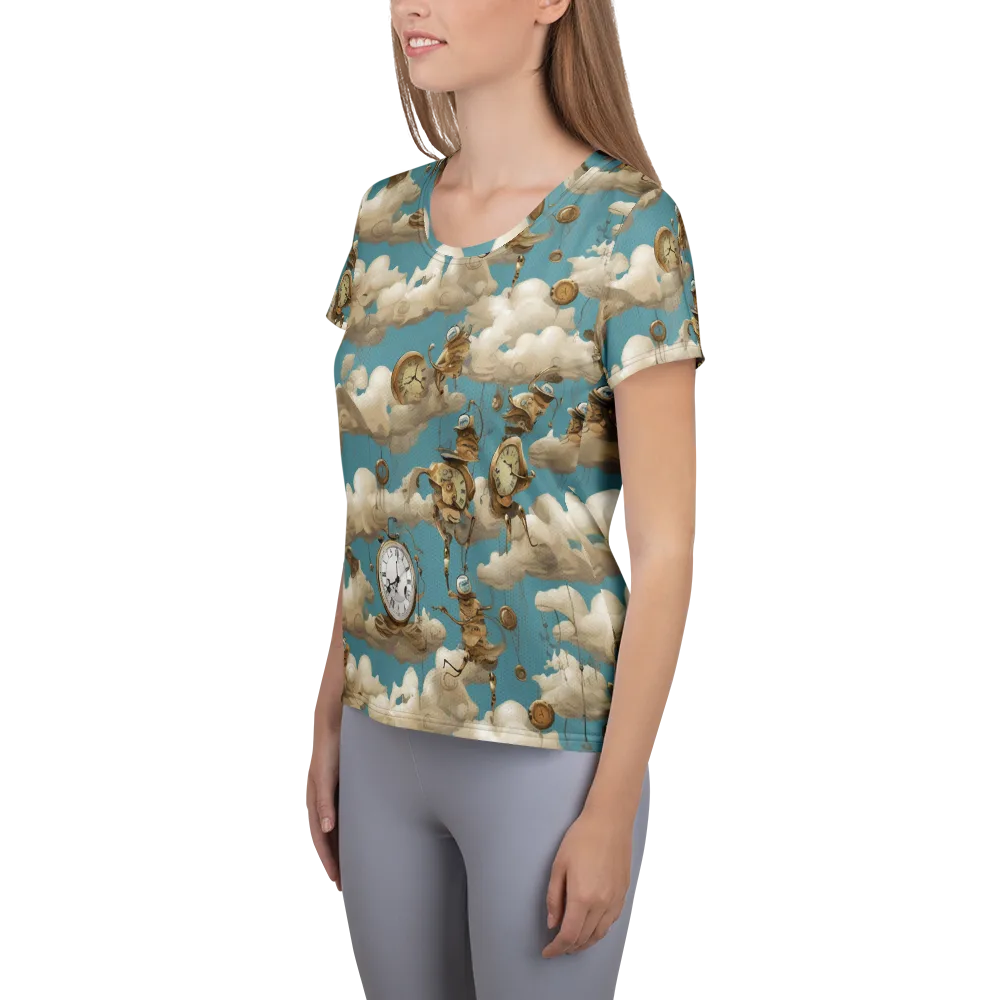Cloudwork Clockwork on Women's Athletic T-Shirt — Left