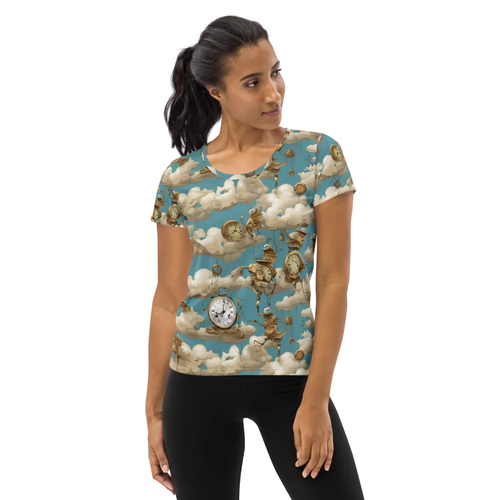 Cloudwork Clockwork on Women's Athletic T-Shirt — Front