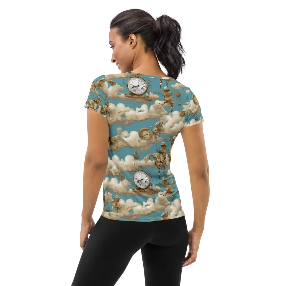 Cloudwork Clockwork on Women's Athletic T-Shirt — Back