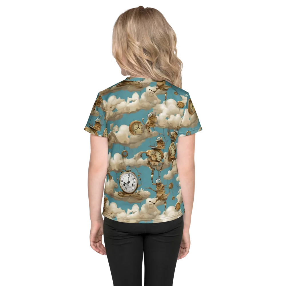 Cloudwork Clockwork on Kids Crew Neck T-Shirt — Back