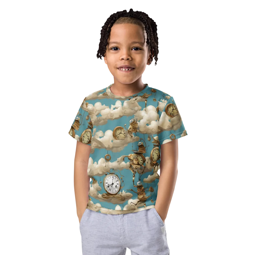 Cloudwork Clockwork on Kids Crew Neck T-Shirt — Front