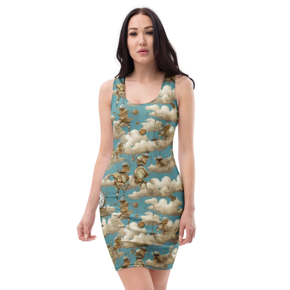 Cloudwork Clockwork on Bodycon Dress — Front